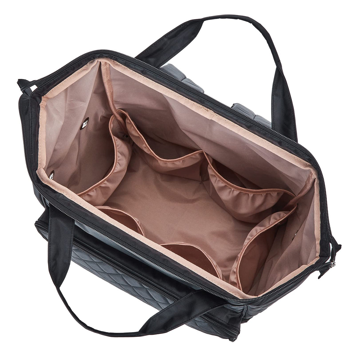 HOMEST Crochet Bag Organizer, Large Capacity Yarn Storage, Knitting Bag for Carrying Projects, Crocheting Hooks, Suppliers, Needles and Accessories, Black HOMEST