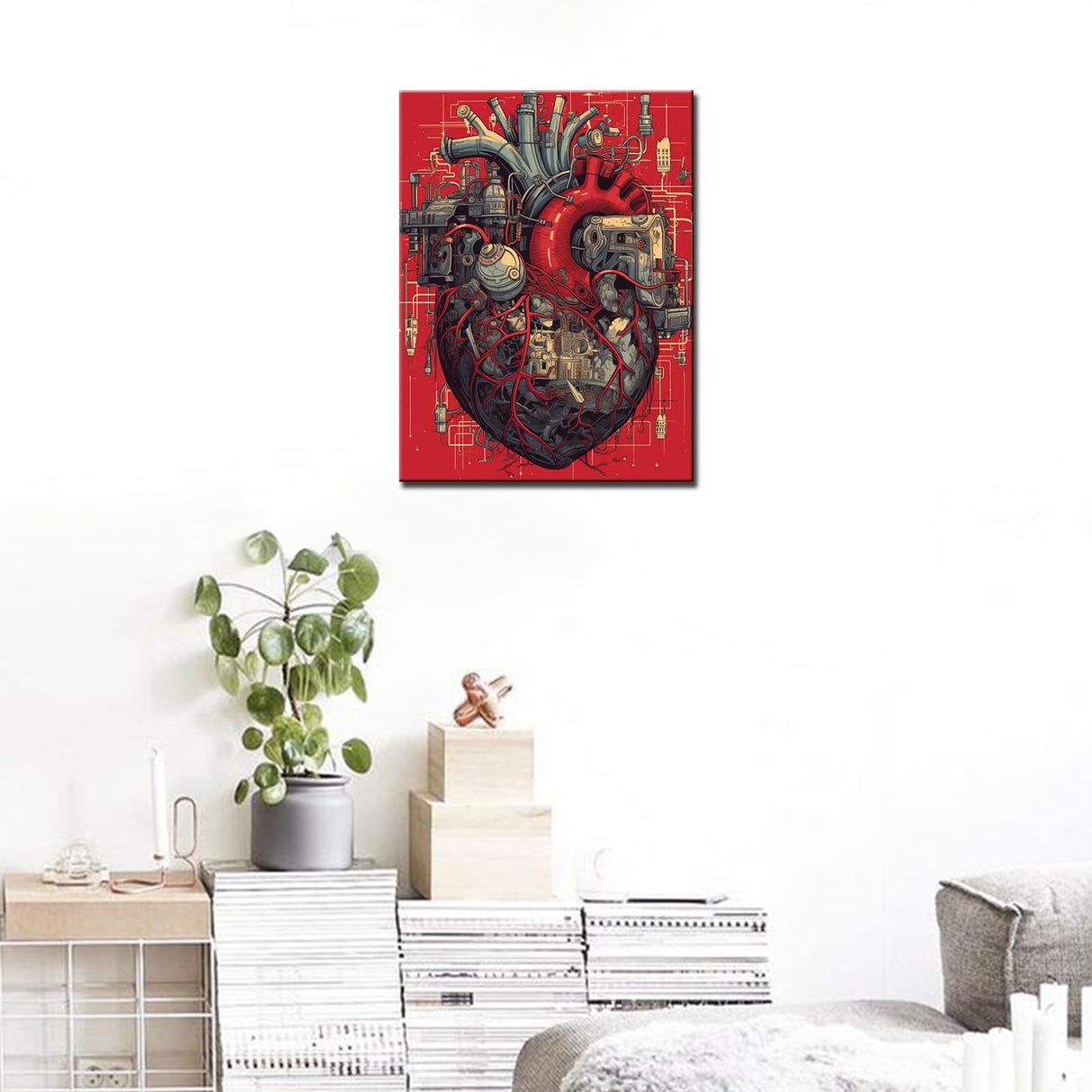 Mechanical Heartt Diamond Painting DIY 5D,Numbering Kit,Human Anatomy Crystal Rhinestone Diamond Paintwork Magical Steampunk Artwork Home Decor Adults Sea Scenics Art Organ Gift(12''Wx 16''H) TUMOVO