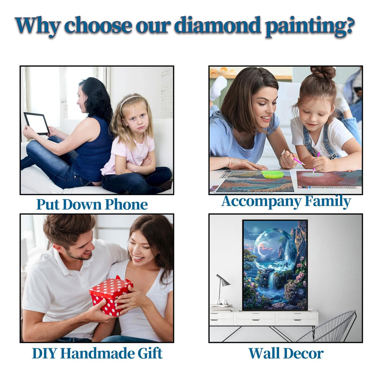 1tonine Fantasy Landscape Diamond Art Kits for Adults -5D DIY Full Round Diamond Painting Kits for Beginners-Diamond Dots Gem Arts and Crafts for Home Decor and Gifts 1tonine