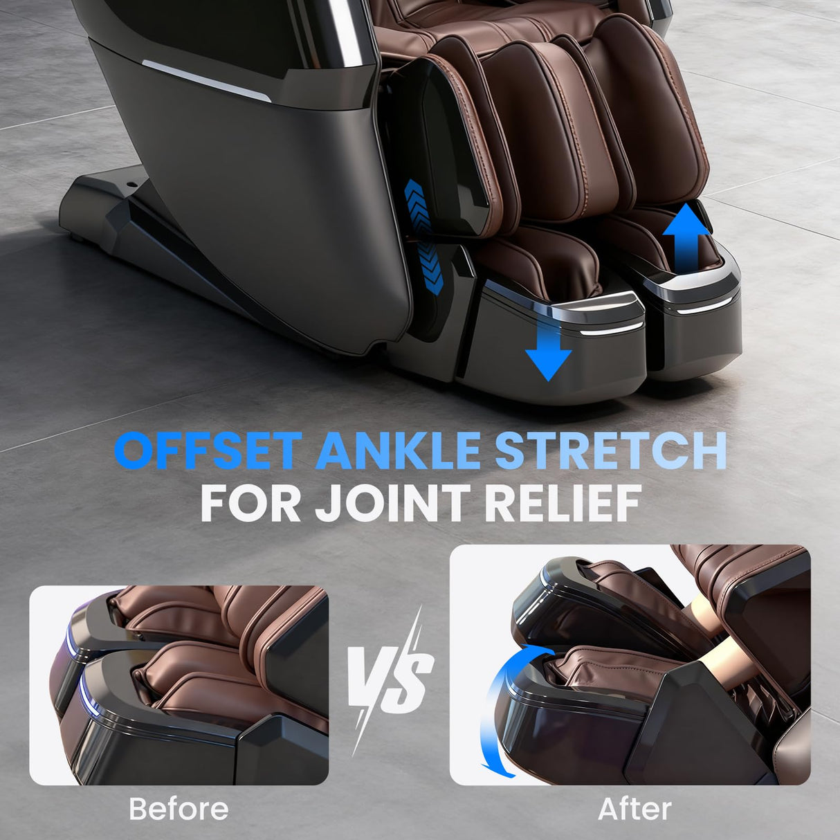 Notired Space Walk & Ankle Stretch 4D Massage Chair Full Body, Unique 2026 Zero Gravity SL-Track Shiatsu Massage Chair Recliner, Electric Calfrest Extension & Foot Rollers, AI Voice Control S002 Black Notired