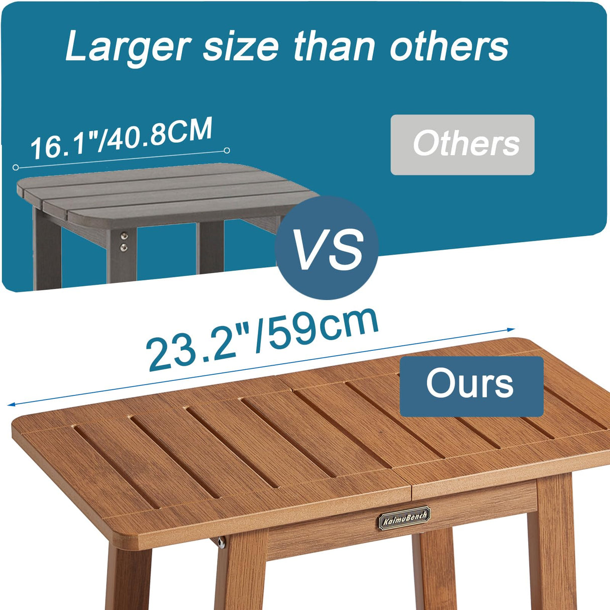 Poly Shower Stool for Inside Shower Waterproof, HDPS Shower Bench for Shaving Legs, Heavy Duty Plastic Bathroom Shower Chair Shower Seat Adjustable Feet, Shower Foot Rest Stool, No-Slip, Brown KaimuBench