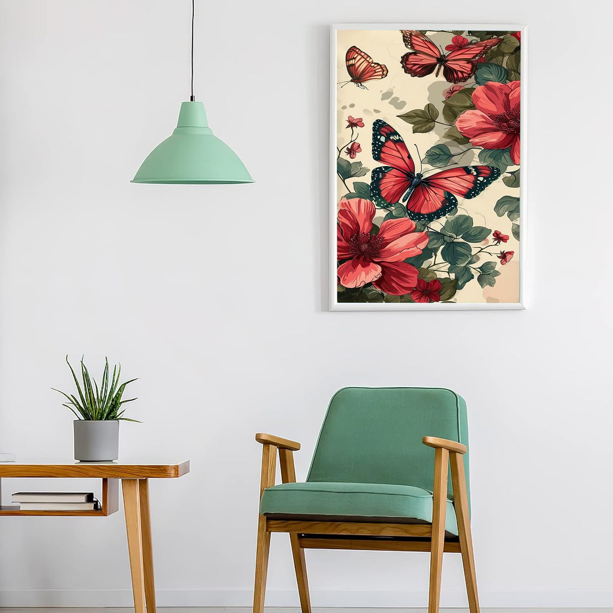 hyzsj Paint by Number for Adults Framed Canvas, DIY Butterfly Arts and Crafts for Adults Beginner with Wooden Easel, Paint Brushes, Acrylic Paint Set for Home Wall Decor(11.8x15.7inch hyzsj