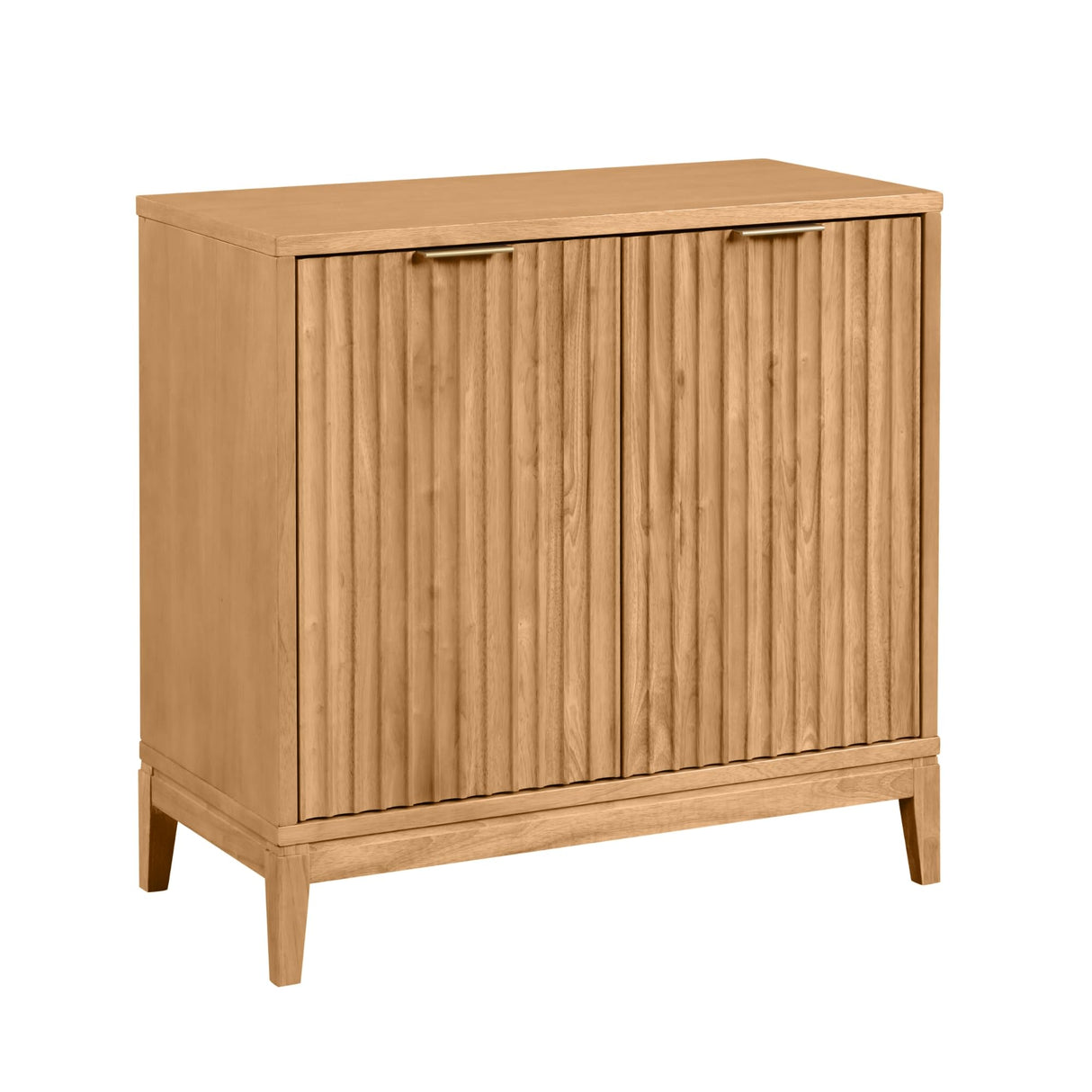 Nathan James Wood Accent Modern Free Standing Buffet Sideboard Hallway, Entryway, Dining Living Room, 1 Storage Cabinet, Jasper - Warm Pine Nathan James