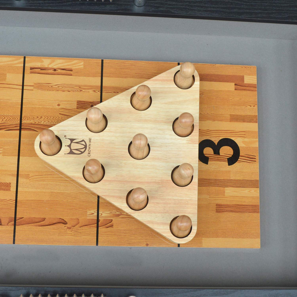 CROWN ME Deluxe Shuffleboard Shuffleboard Bowling Pin Set with Carry Bag, Ball CROWN ME