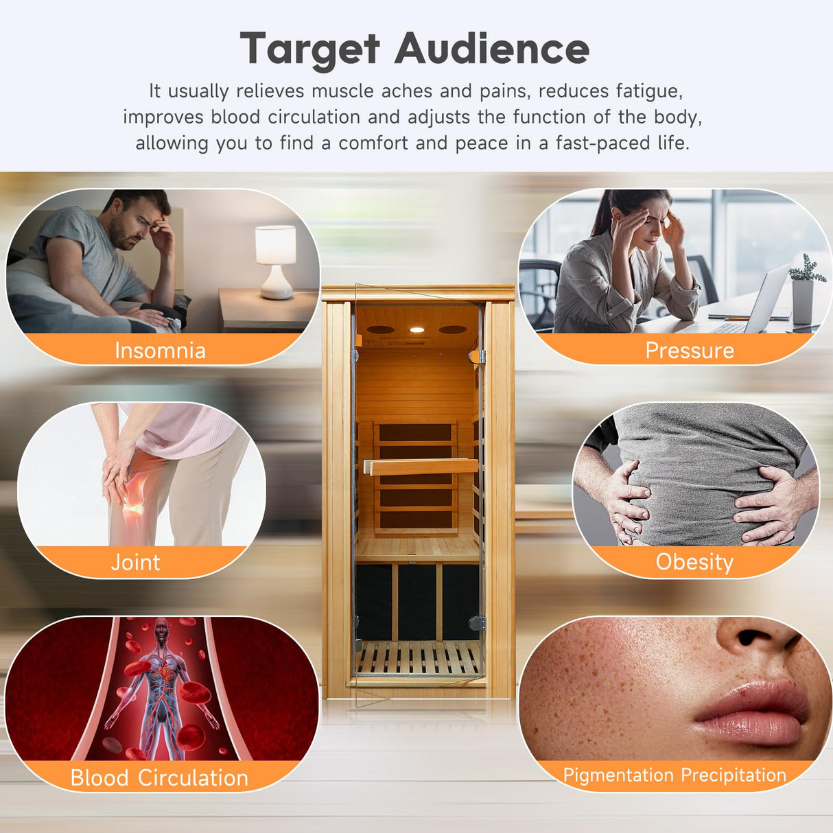 Infrared Sauna for Home Sauna Room Dry Sauna for Home 980W Indoor Sauna for Single Person Hemlock Wood Sauna with 110V Heaters Panels 1 Person Low EMF Far Infrared Sauna with LCD Control in Home Sauna HOSAUNA