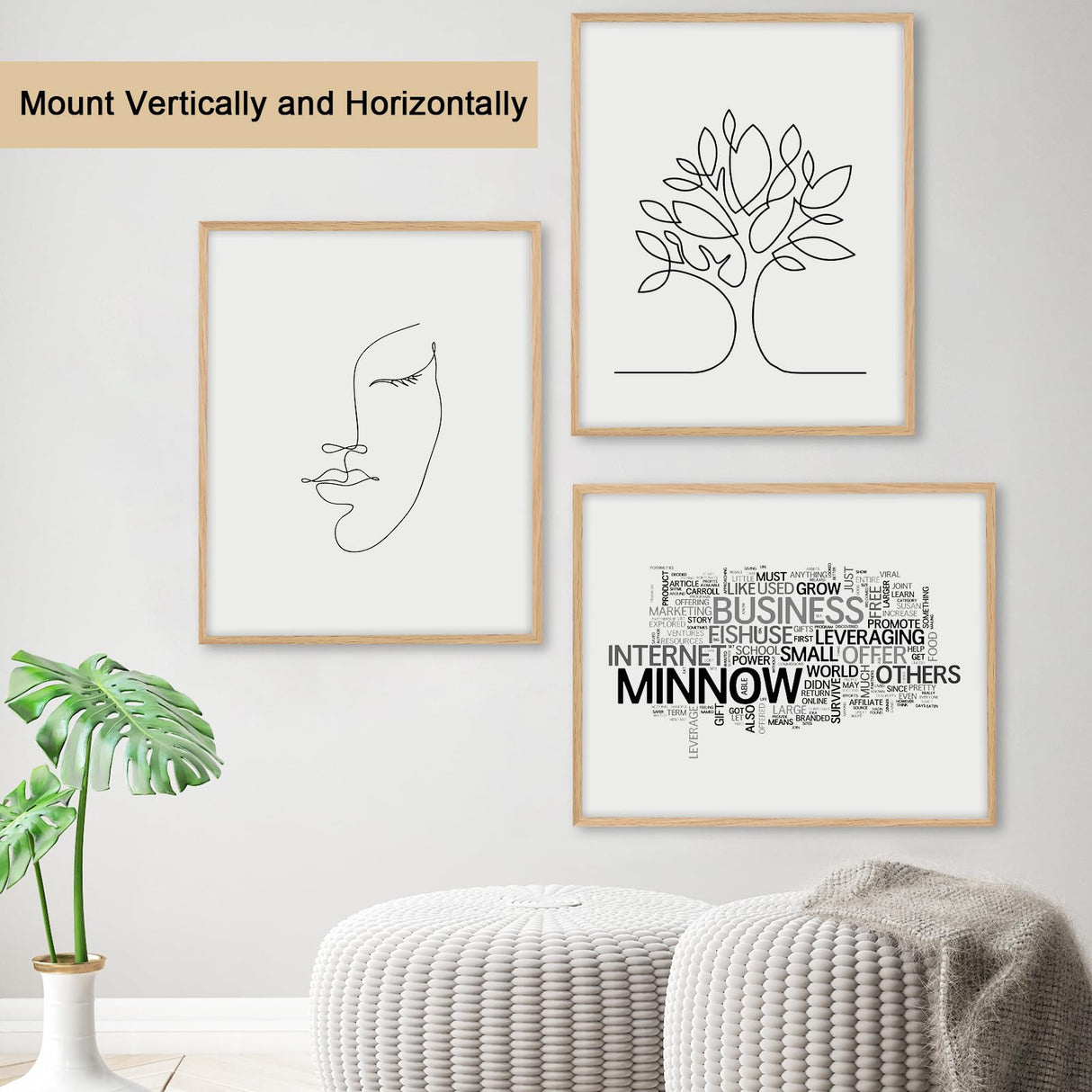 puthiac 11x14 Oak Wood Picture Frame - Minimalist 11x14 Frame Wood for Wall Art Decor, 11"x14" Natural Solid Wood Poster Frames for Wall Art Photo and Prints(3 Pack, Beige) puthiac