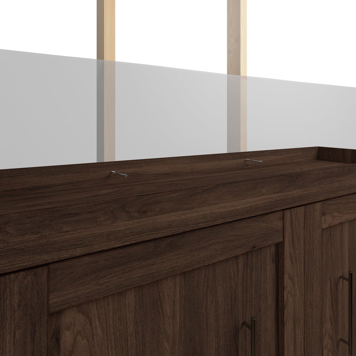 Bestar Pur Full Size Murphy Bed in Black Walnut, 59-inch Space-Saving Sleeping Arrangement for Multipurpose Area, Bedroom, Guest Room, or Living Room Bestar