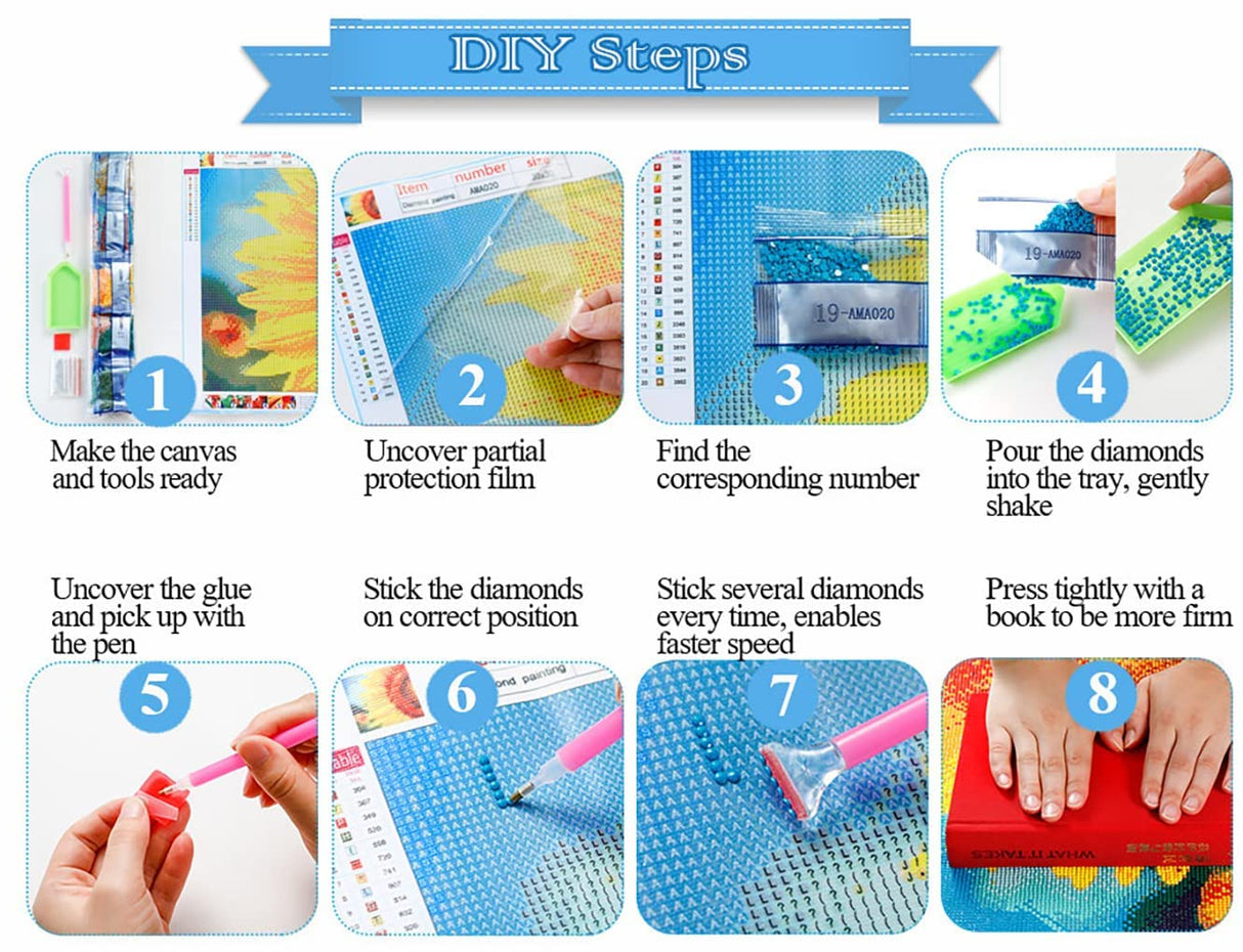 Eiazuiks Diamond Painting Kits for Adults, Landscape 5D DIY Diamond Art Kits Full Drill Diamond Dots for Gift Wall Decor and Relaxation Gem Arts 12x16 inch Eiazuiks