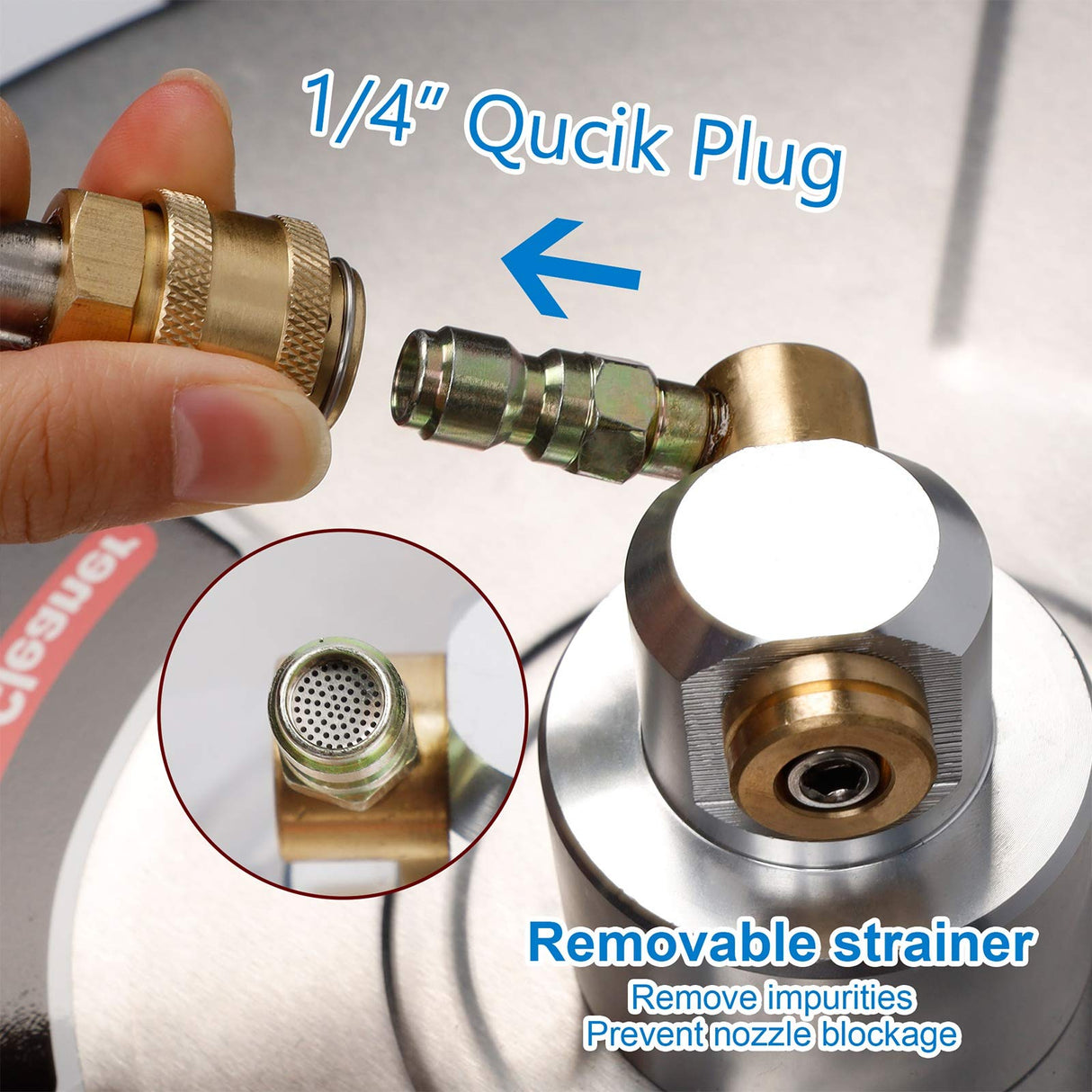 Twinkle Star 15" High Pressure Washer Surface Cleaner with 3 Wheels, Stainless Steel Housing & 1/4" Quick Connector, Power Washer Accessories; 2 Extension Wand, 2 Replacement Nozzles, 4000 PSI Twinkle Star