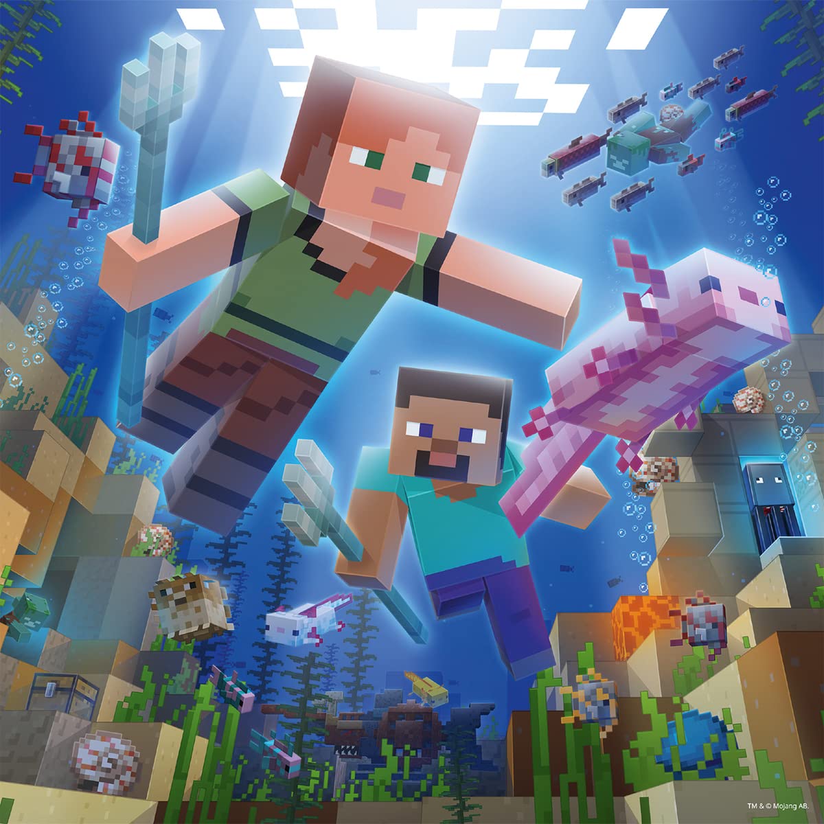Ravensburger Minecraft Biomes - 3 x 49 Piece Jigsaw Puzzle Set for Kids | Unique Puzzling Experience | Perfect Interlocking Fit | Ideal Educational Toy for Ages 4-8 Ravensburger