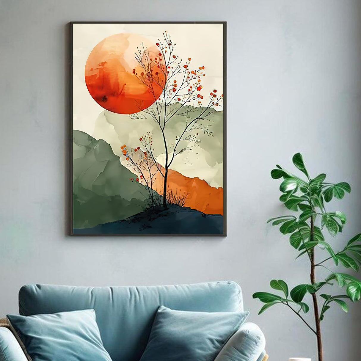 Auremi Landscape Diamond Art Kits for Adults Beginners,Full Drill Sun Diamond Painting Kits 5D Round Diamonds Pictures Gem Art Painting Kits DIY Crafts Home Decor Gifts12x16 in Auremi