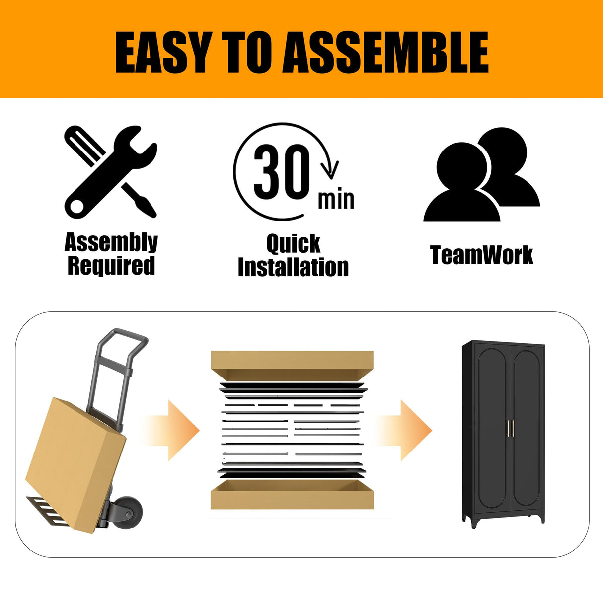 Metal Storage Cabinet with Doors, 75" Tall Kitchen Pantry Storage Cabinets, Black Pantry Cabinets with Adjustable Shelves, Home Office Cabinet, Large Cupboard, High Leveling Feet- Assembly Required MetalMax