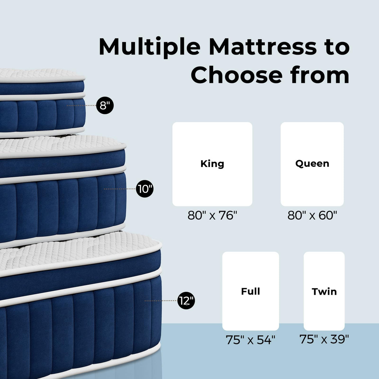 Rolanstar Full Size Mattress, 12 Inch Foam Hybrid Mattress with Independent Spring, Medium Firm Mattress in a Box, Breathable and Pressure Relief, CertiPUR-US Rolanstar