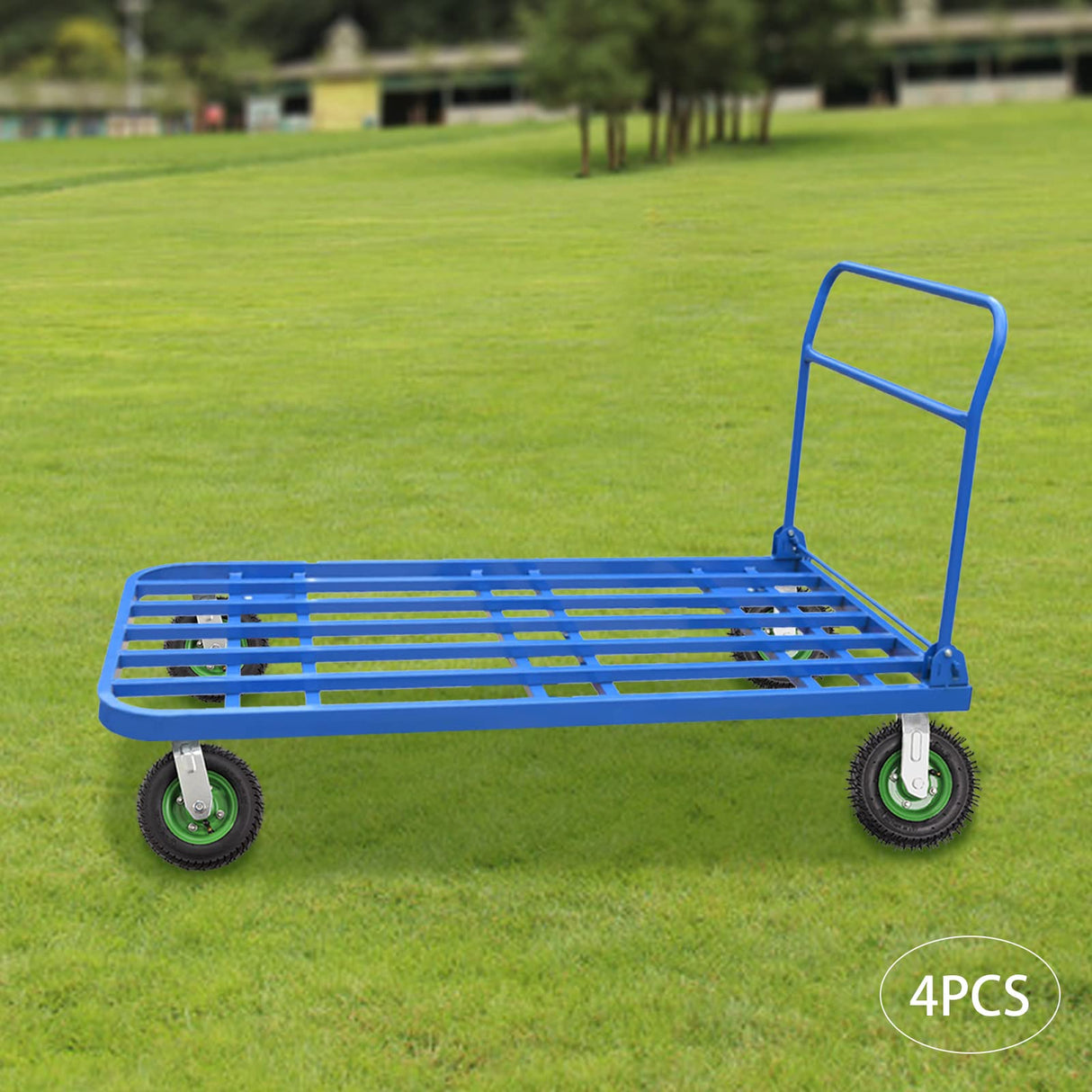 8” Pneumatic Caster Set, 4 Heavy Duty Air Tire Rubber Wheels Dual Bearing Pneumatic Swivel Casters Weight Capacity 220.46 lbs Ideal for Furniture, Tool Boxes, Light Machinery njxbrek