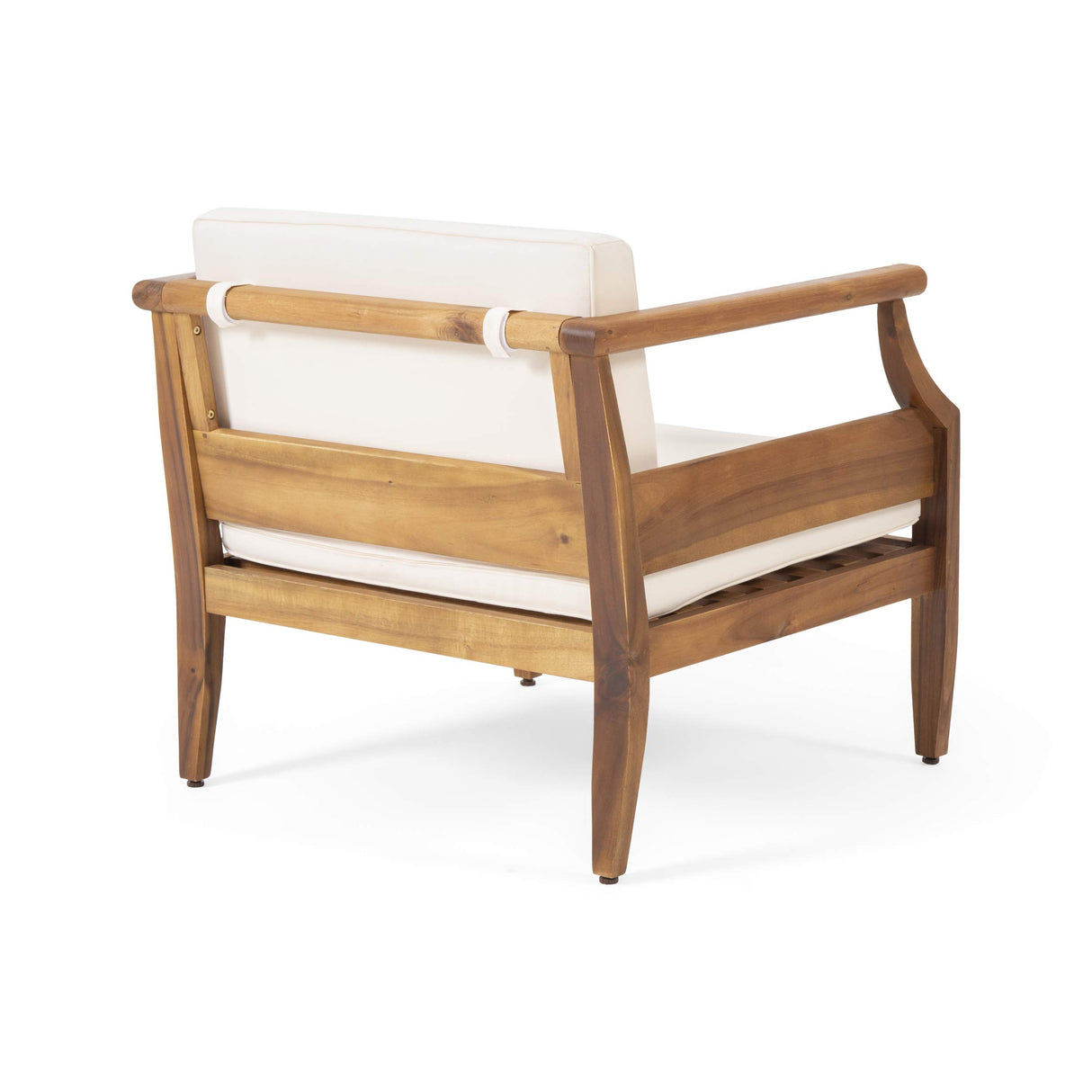 Christopher Knight Home Daisy Outdoor Club Chair with Cushion (Set of 4), Teak Finish, Cream Christopher Knight Home