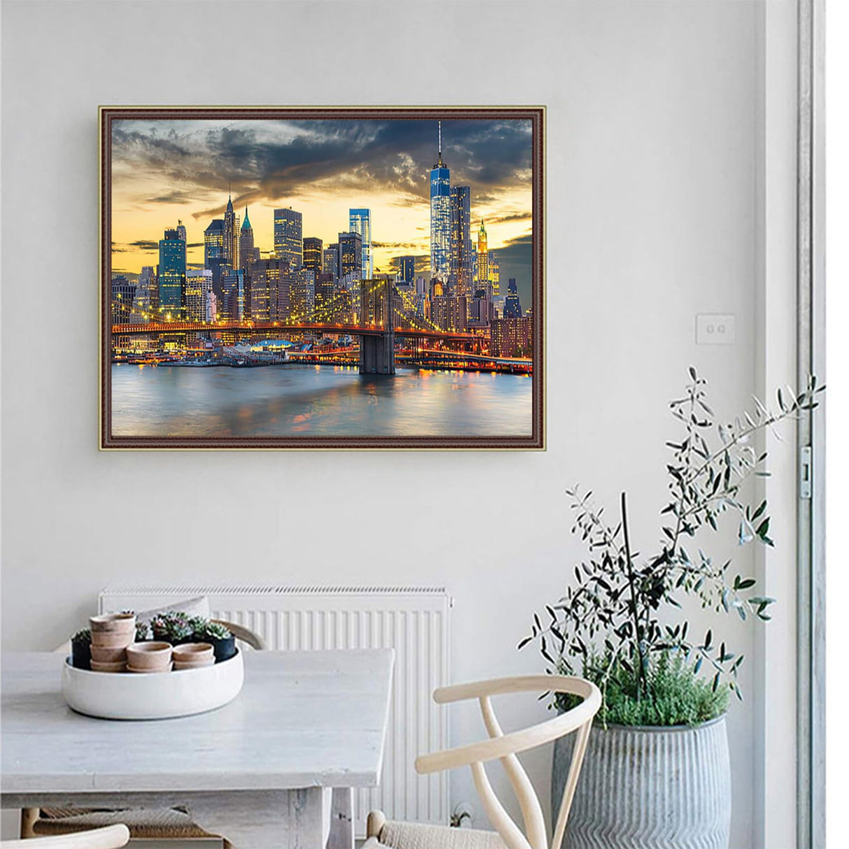 IPISSOI Diamond Painting City New York City USA Ity Skyline Scenic Scene View Skyscraper for Adult Painting Kits Diamond Art Perfect for Home Wall Decor 12x16 Inch IPISSOI