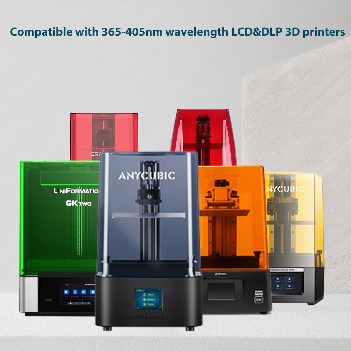 FUNCRECOL 3D Printer Resin Clear, High Transparent Fast UV-Curing 405nm 3D Resin for LCD/DLP/MSLA Resin 3D Printer, Low Odor High Precision 3D Printing Resin Clear Blue 1000G FUNCRECOL