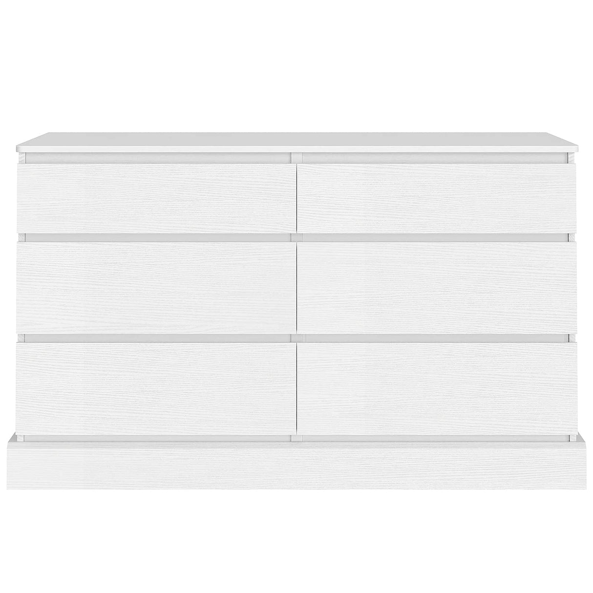 EPHEX 6 Drawer Dresser, Black Chest of Drawers, Storage Tower Clothes Organizer Closet, Double Dresser for Bedroom, Living Room, Entryway, 51.6''H x 15.7''W x 29.3''H White EPHEX