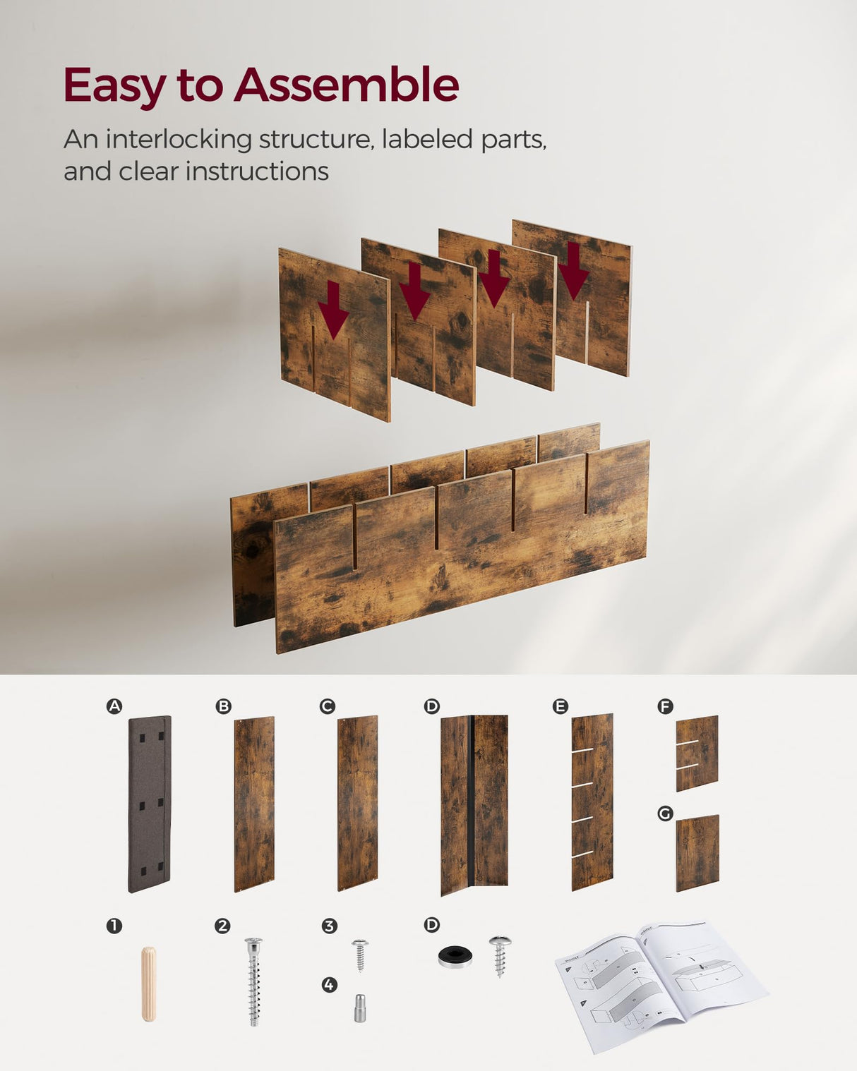 VASAGLE Shoe Bench with Cushion, Storage Bench with Padded Seat, Entryway Bench with 15 Compartments, for Bedroom, 11.8 x 41.3 x 18.9 Inches, Rustic Brown and Chestnut Brown ULHS15BX VASAGLE