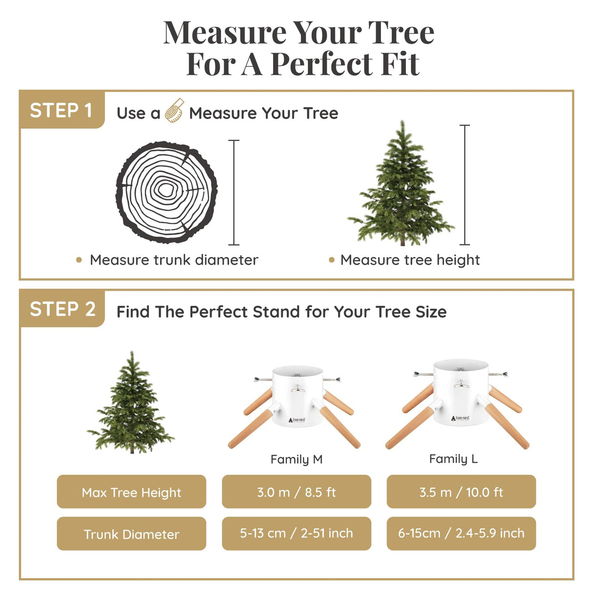 Tree Nest Christmas Tree Stand Base Xmas Modern Tree Metal Holder Stand for 10ft Real Tree Xmas Tree Decoration(Family,White) Tree Nest