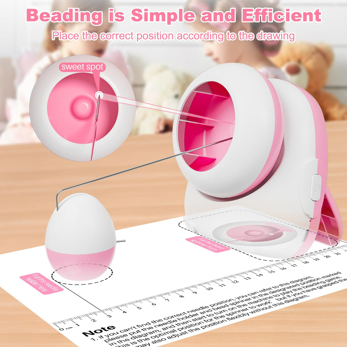 Electric Bead Spinner, Cordless Automatic 2-in-1 Clay Bead Bracelet Making Kit with 4200 PCS Clay Beads, Letter Bead, Seed Bead, Beading Needle and Thread Bracelet Maker for Jewelry, Craft Gift Choice Pskfvre