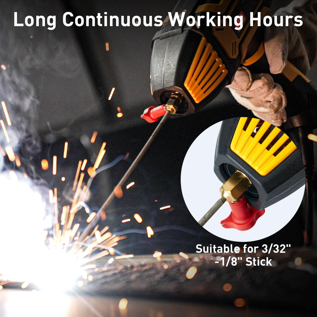 Faiuot Portable Handheld Welding Machine, 110V Portable Welder with IGBT Inverter 6 Variable Current Adjustment, Electric ARC Welder Gun Welding Tools Set Fits for 3/32"-1/8" Wire Rods Faiuot