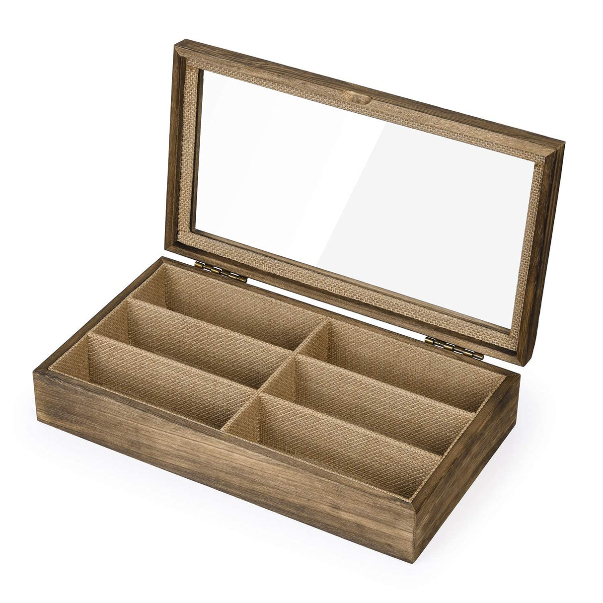 SRIWATANA Sunglasses Organizer Box, 6 Slot Eyeglasses Display Case Storage for Women Men, Gifts for Loved One, Carbonized Black SRIWATANA