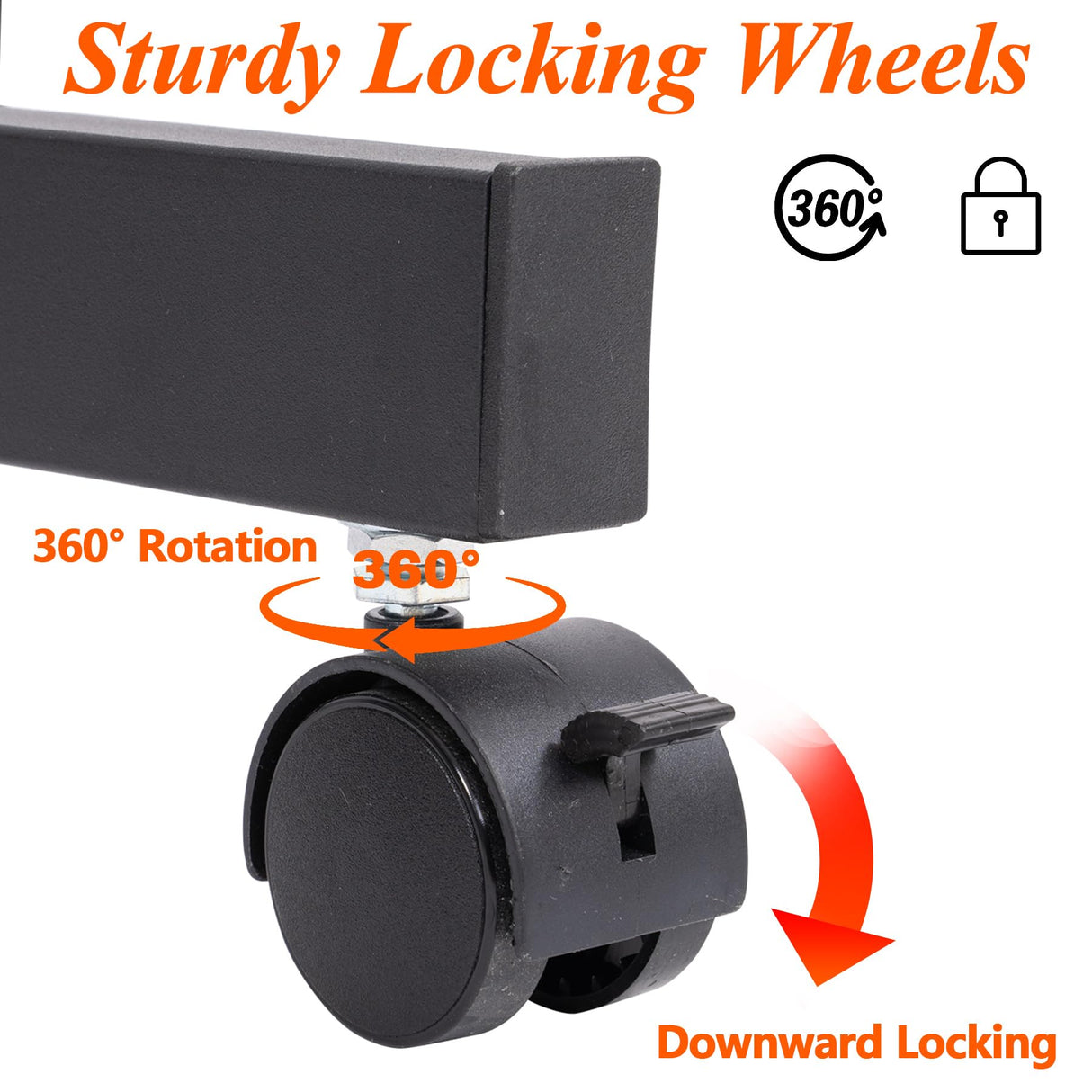 Tall Rolling TV Stand for 23-60 Inch TVs, Mobile TV Stand with Shelf and Wheels for Living Room Bedroom Office Outdoor, Portable Metal TV Cart with Adjustable Height, Heavy Duty Nahenduo