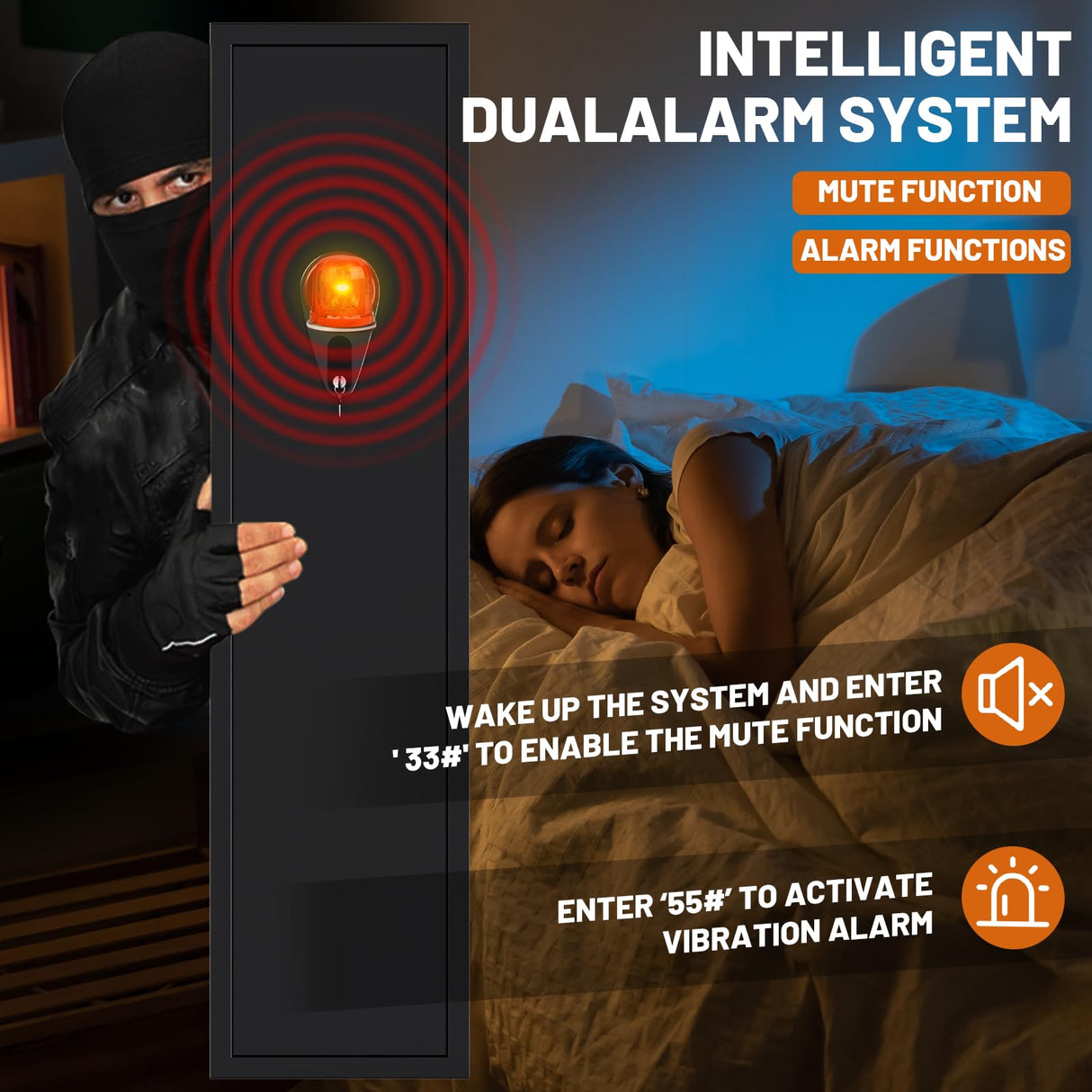 5-6 Gun Safe for Rifles and Pistols, Quick Access Biometric Gun Safe, No Assembly Required Large Gun Cabinet, Tall Liberty Gun Safe for Home Rifle Handgun, Gun Locker With Adjustable & Alarm ZIWJHK