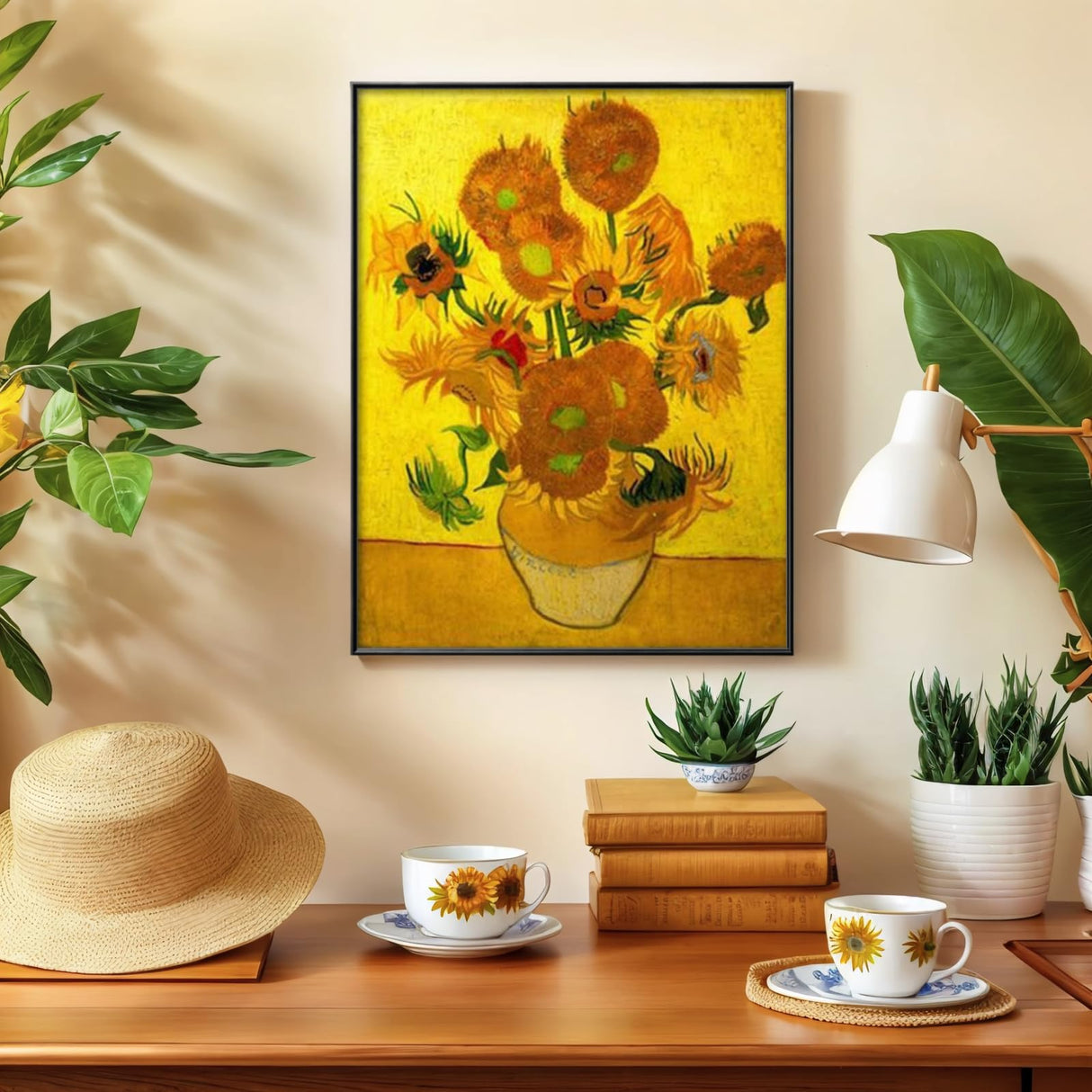 NIHO-JIUMA Diamond Painting Kits Van Gogh's Sunflower, DIY 5D Full Drill Diamond Art Gift for Adult/Teen, Home Decoration (30x40cm/12x16inches) NIHO-JIUMA
