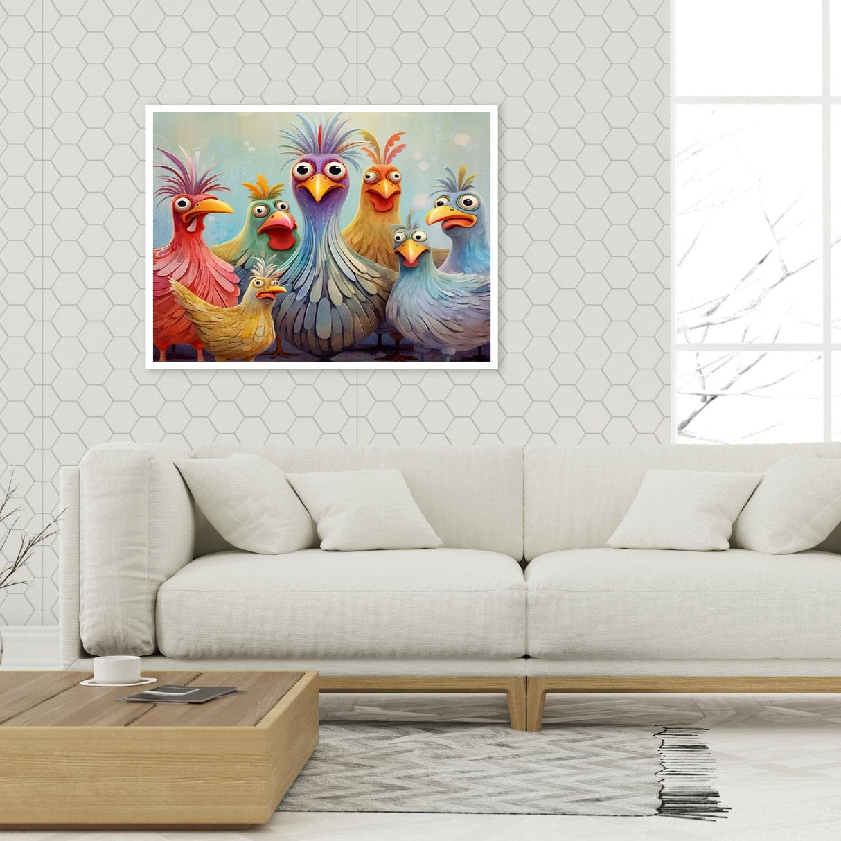 BOHADIY Chicken Diamond Art Kits for Adults, Round Full Drill Diamond Painting Kits for Beginners Gem Art Painting Kits, DIY 5D Diamond Dots Painting with Diamond Arts and Crafts Wall Decor 12x16inch BOHADIY