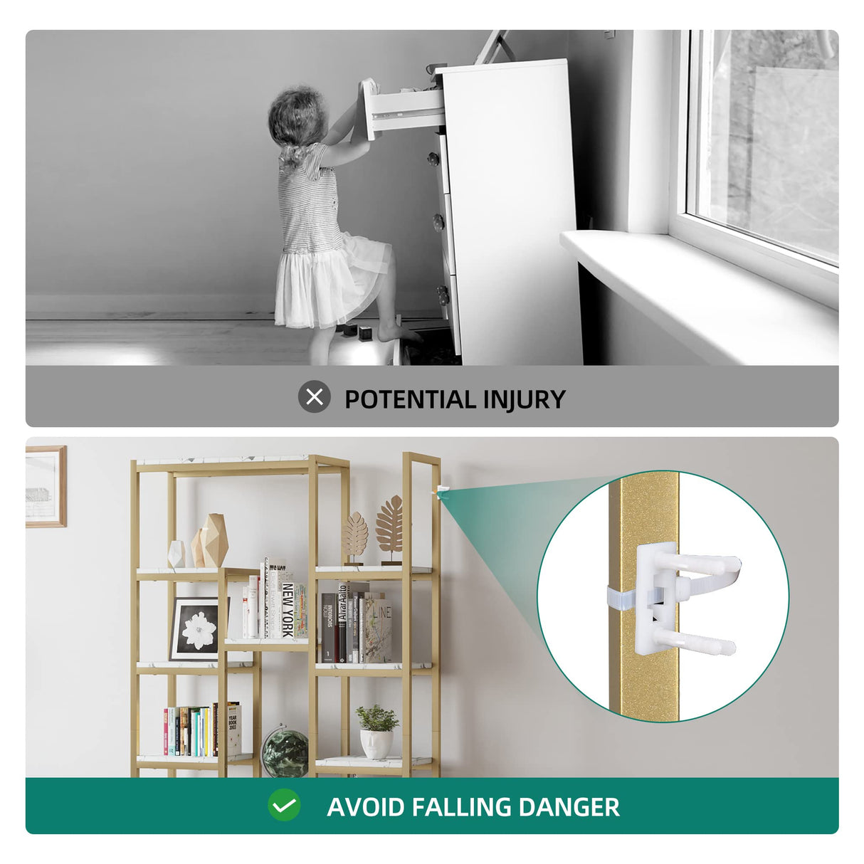 YITAHOME 6 Tier Gold Bookshelf, 71 Tall Modern Free Standing Bookshelf with 12 Shelf Bookcase, Faux Marble Open Display Storage Book Shelves for Living Room Bedroom Office Home, Gold & Marble YITAHOME