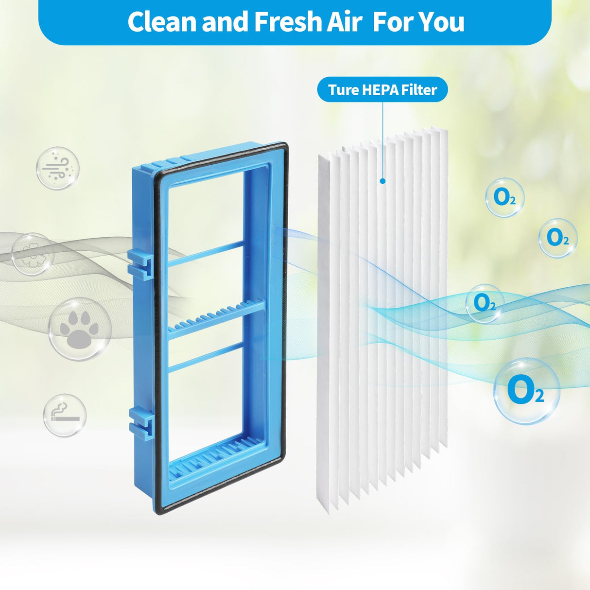 DerBlue 4pcs Replacement HEPA Filters for Holmes AER1 Type Total Air Filter,for HAPF30AT andHAP242-NUC,Total Air Filter Replacement Filters for HAPF30AT DerBlue