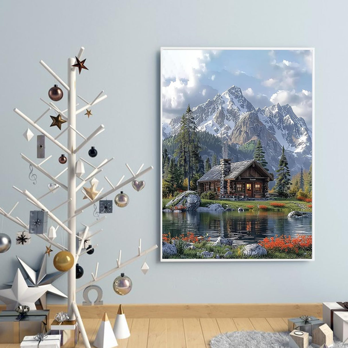 Fairyland JinWenn Diamond Art Kits for Adults Beginner, Mountain DIY Diamond Painting Kits 5D Diamond Dots Gem Art Crafts with Tools,Round Full Drill Crafts for Home Wall Decor&Gift-12x16inch Fairyland JinWenn