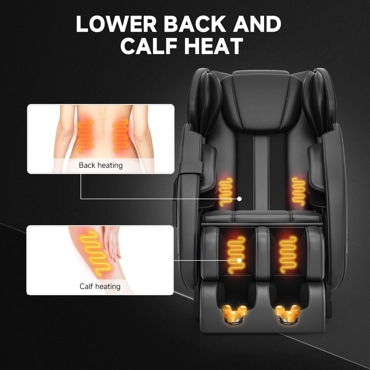 SMAGREHO 2025 Massage Chair Recliner,Lower Back with Calf Heating,Full Body Airbag Massage,One Touch Zero Gravity,Foot Roller and Bluetooth,Apply Home and Office,Black SMAGREHO