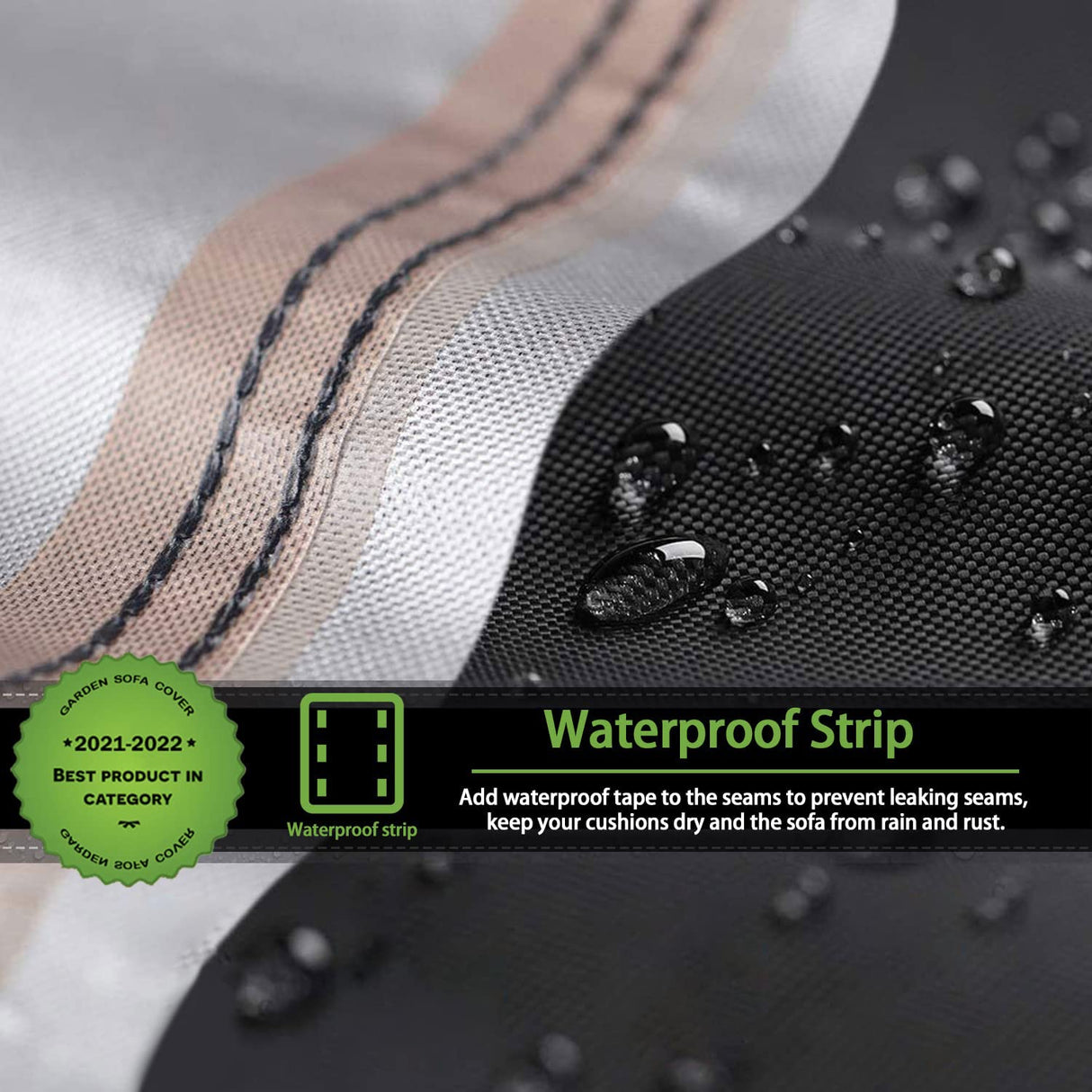 Enzeno Patio Furniture Set Cover Waterproof, Outdoor Dining Coffee Table Chair Covers Rectangular, Heavy Duty Outside Weatherproof Sectional Set Covers for Protection 84"L x 44"W x 28"H Black Enzeno