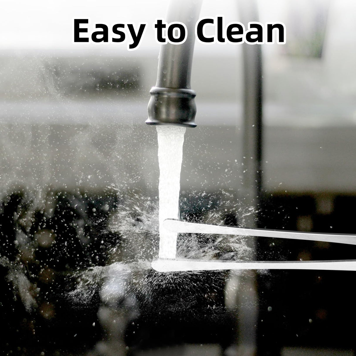 ChefBee Kitchen Cooking Tongs Tweezers - 2PCS 12" Stainless Steel Kitchen Utensils, Metal Fine Tweezers Tongs with Precision Serrated Tips for Chef, Serving Food, Grill, Culinary, Pasta, Salad, BBQ CHEFBEE