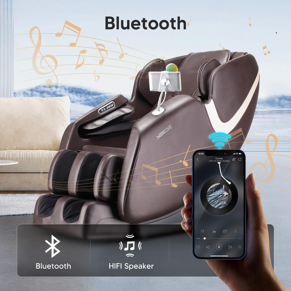 BOSSCARE Full Body Airbag Massage Chair: 2025 Shiatsu Zero Gravity Massager Chairs - AI APP Control Back Heating - Relaxing Massaging Recliner for Friend Family BOSSCARE