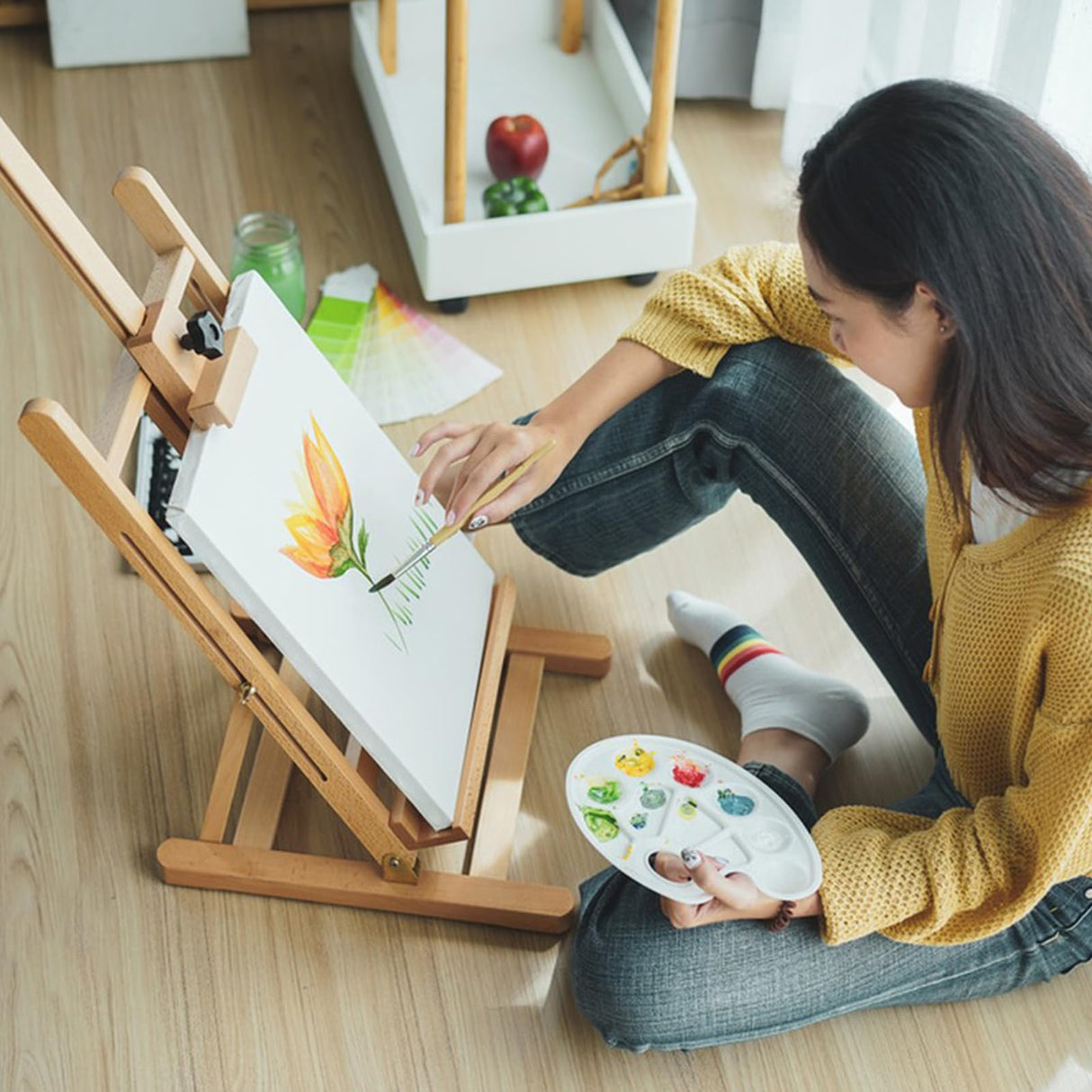 ESRICH Stretched Canvas for Painting, 24 Multi Pack 11x14, 8x10, 5x7(8 of Each) Blank Canvases for Painting, Primed Paint Canvas for Oil Paint, Acrylic Paint, for Beginners, Artists. ESRICH