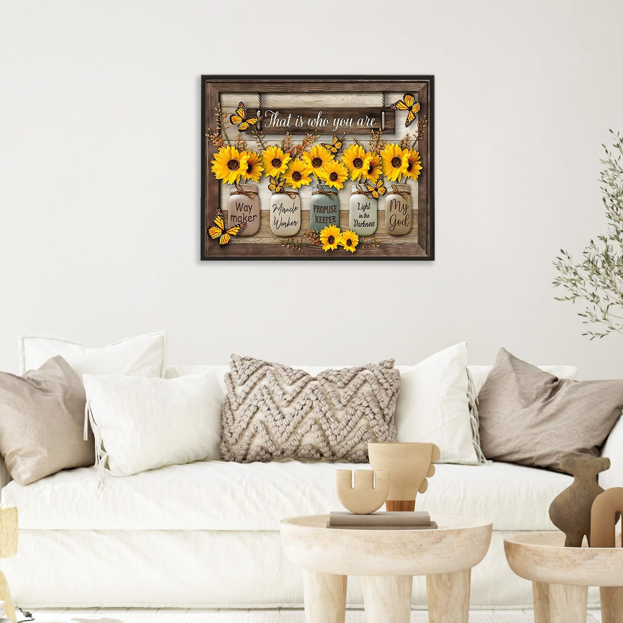 Camocin Paint by Numbers Kit for Adults - Sunflower Adult Paint by Number Kits on Canvas Without Frame for Beginner, Inspirational Oil Painting by Numbers Kit for Gift Home Wall Decor 16x20 Inch Camocin