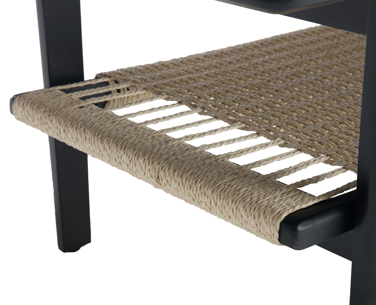 Chairus Farmhouse Rectangular Coffee Table with Rattan Storage - Solid Wood Centre Table for Home and Office chairus