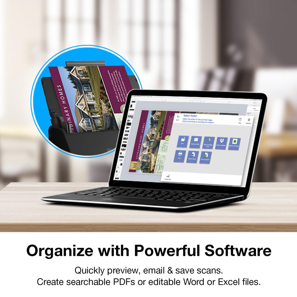 Epson Workforce ES-400 II Color Duplex Desktop Document Scanner for PC and Mac, with Auto Document Feeder (ADF) and Image Adjustment Tools, ES-400 II Epson