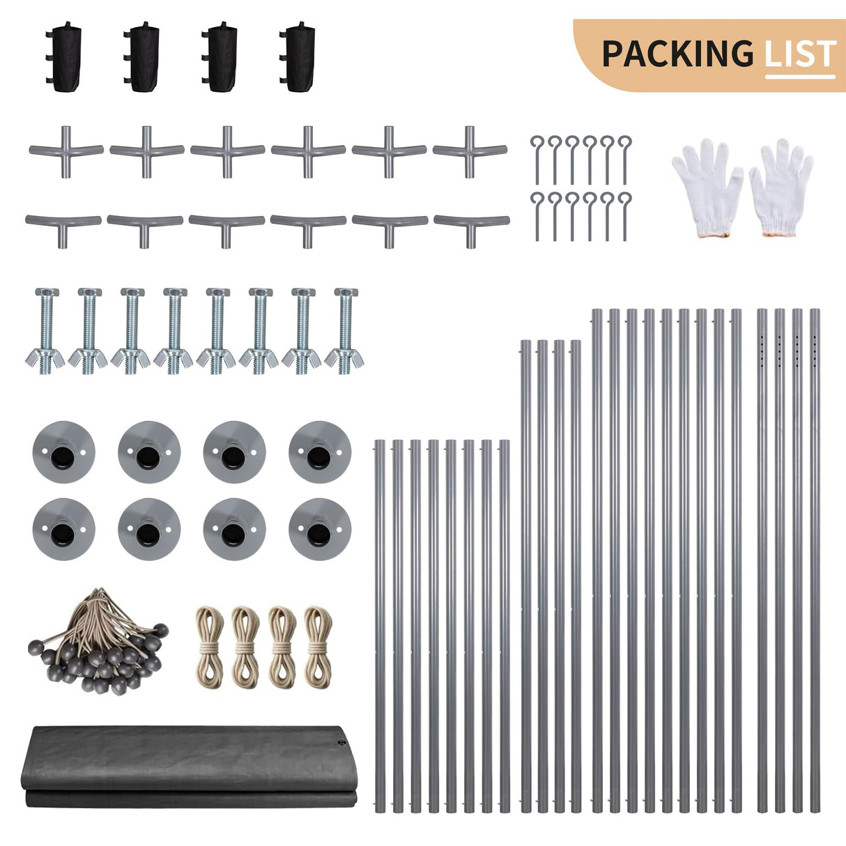 JY QAQA 12 x 20 ft Metal Carport, Heavy Duty Carport Canopy with Galvanized Steel Roof, Outdoor Car Tent Metal Garage Shelter for Car, SUV, Trucks and Boats JY QAQA PET