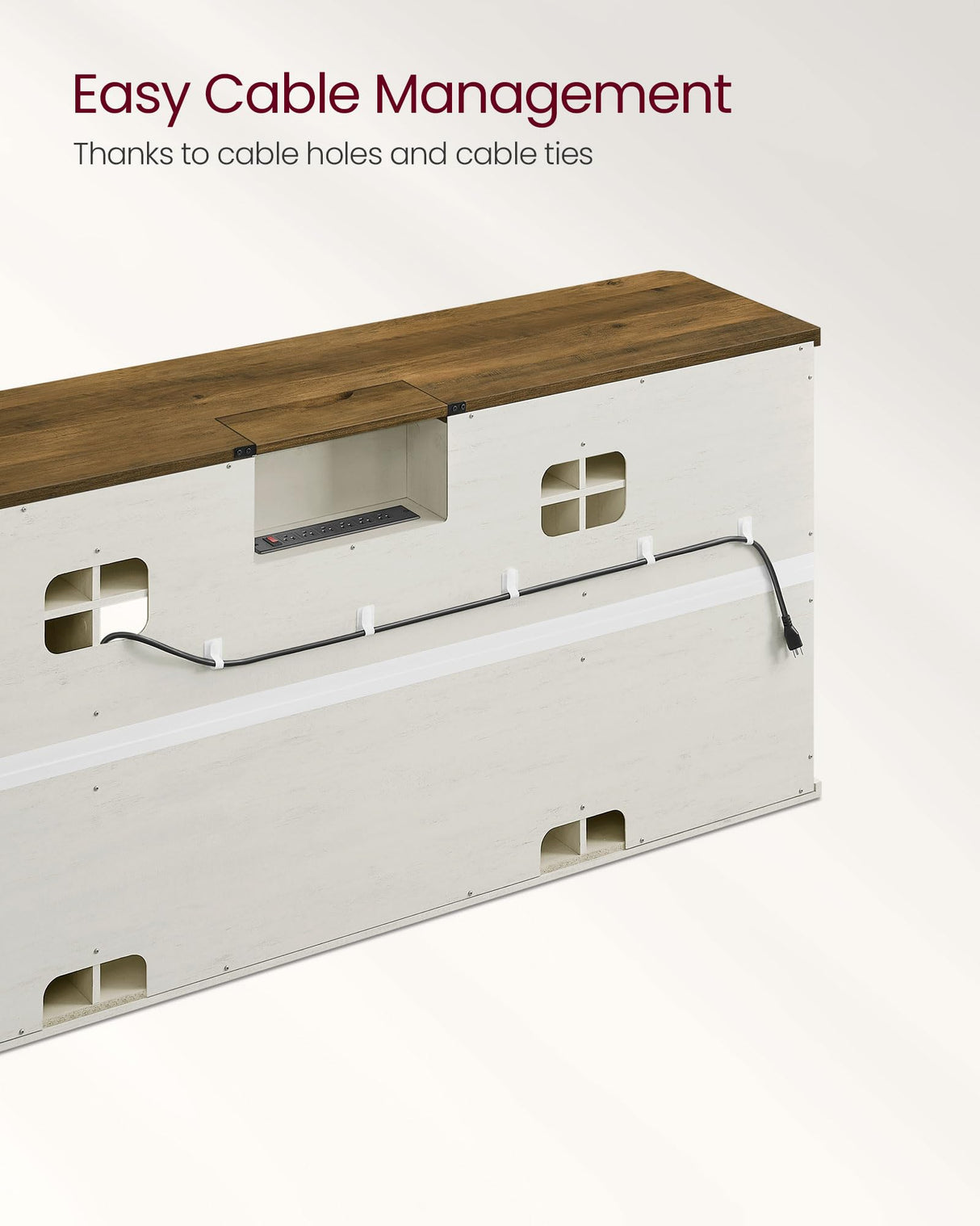 VASAGLE TV Stand for TVs up to 75 Inches, Farmhouse Entertainment Center with Sliding Barn Doors, TV Console Table for Living Room, Rustic White and Honey Brown ULTV323W02 VASAGLE