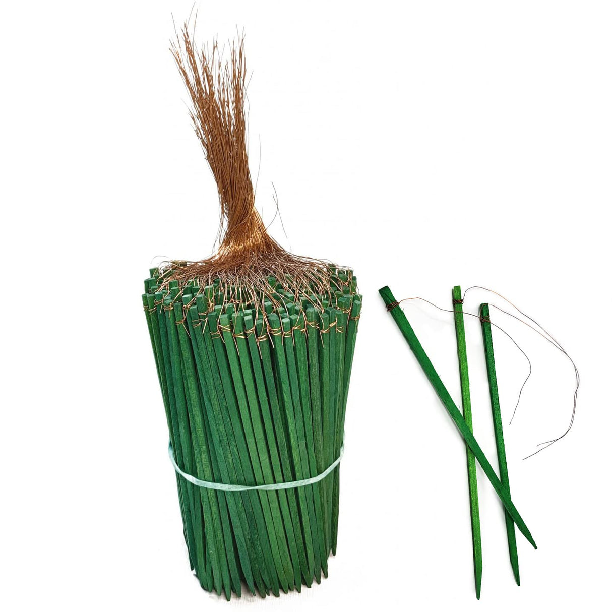 Cowee Wired Wood Picks 6'' Package of 50 Picks =1.07 oz Professional Floral Stem Supports Dk Green (50, 6 INCH) Cowee