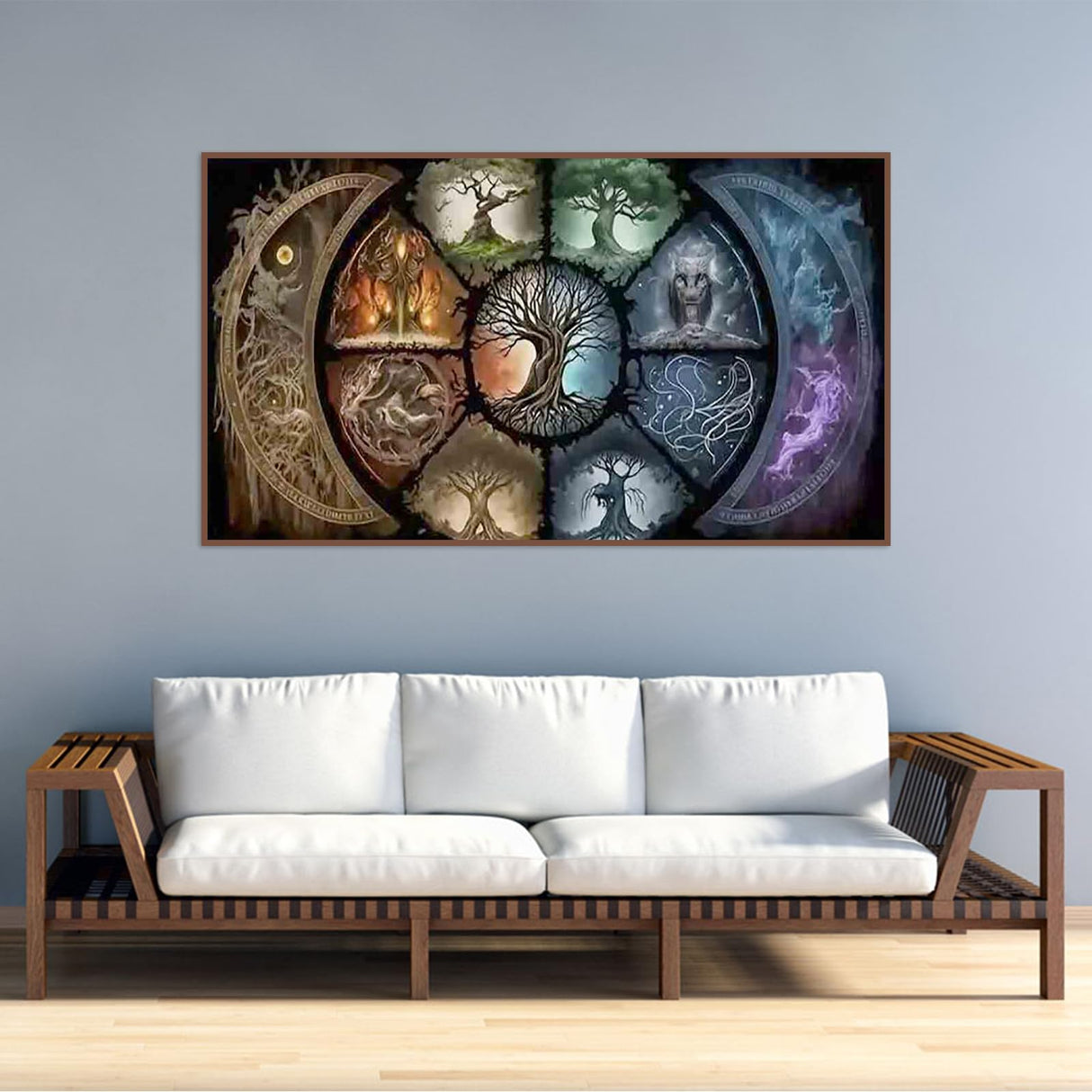 BOHADIY DIY 5D Diamond Painting Kits for Adults Diamond Art Large Size Tree of Life Abstract Tree Landscape Full Drill Crystal Rhinestone Embroidery Craft Kits for Home Wall Decor, 27.5X15.7 Inch BOHADIY