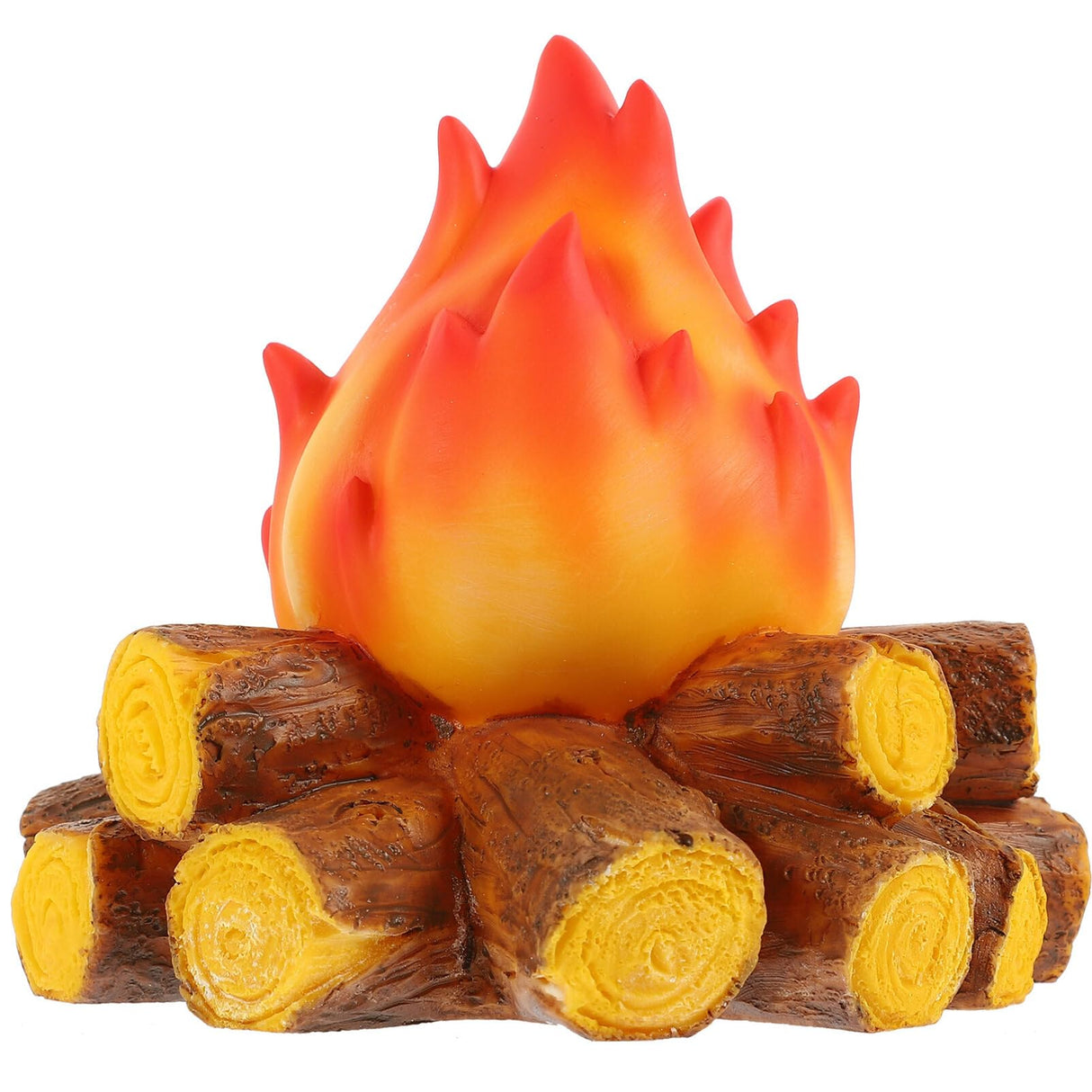 ABOOFAN LED Fake Campfire Lamp Battery Powered Artificial Fire Fake Flame with Realistic Log Flameless Candle for Halloween Christmas Campfire Party Decorations ABOOFAN