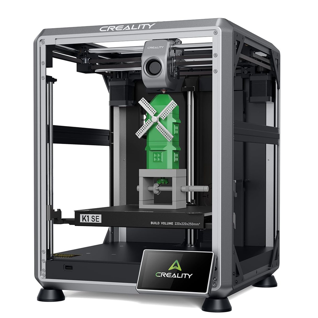 Creality 3D Printer, K1 SE Fully Assembled Auto Leveling 3D Printers for Kids and Beginners, 600mm/s Max High-Speed Printing, Core XY All Metal Structure, Larger Print Size 250x220x220mm Creality