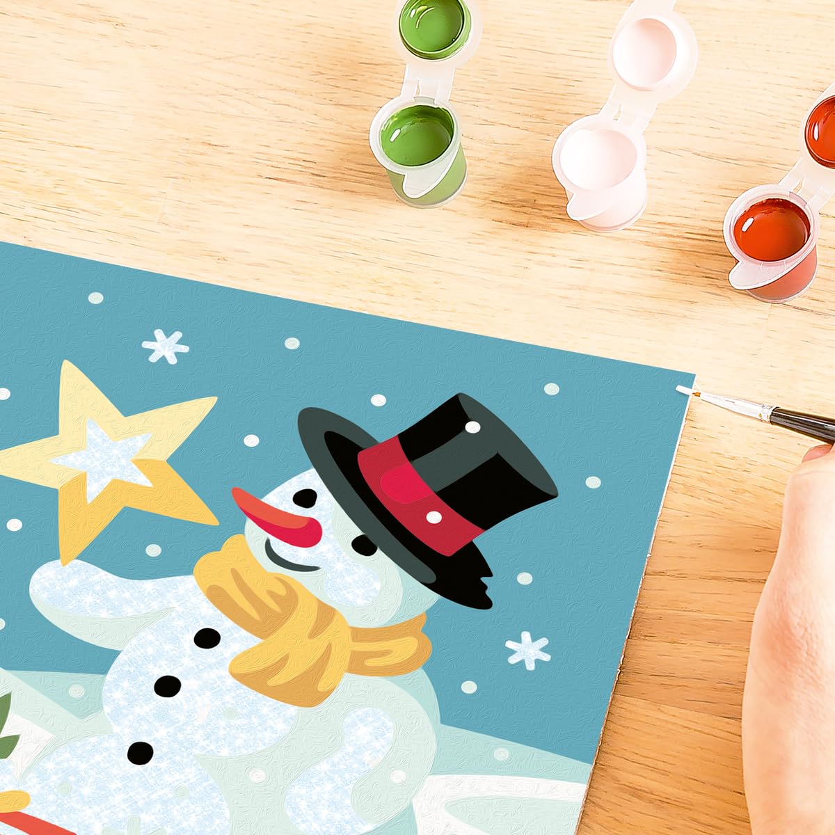 Ravensburger CreArt Spectacular Snowman Paint by Numbers Kit for Kids - 25978 - Painting Arts and Crafts for Ages 9 and Up Ravensburger