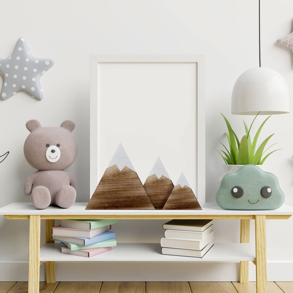 Maitys 3 Pcs 3 Size Mountain Shelf Decor Mountain Wooden Sign Farmhouse Wood Adventure Sign Woodland Nursery Decor Travel Table Centerpiece for Home(Dark Brown) Maitys